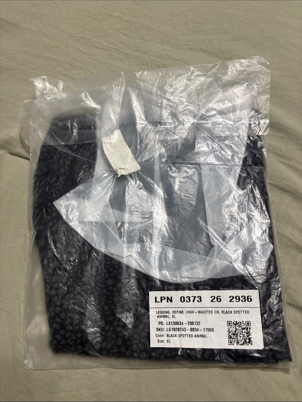 Fabletics Black Patterned Active Leggings